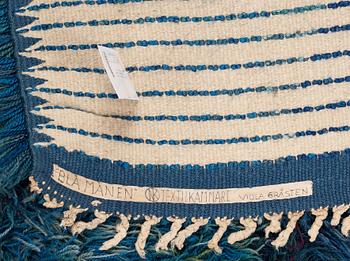 CARPET. "Blå månen". Knotted pile. 252 x 177 cm. Designed by Viola Gråsten in 1949, NK Textilkammare.