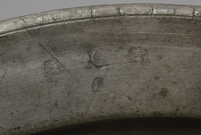FAT, tenn, Conrad Baldauf, Gävle, 1728.