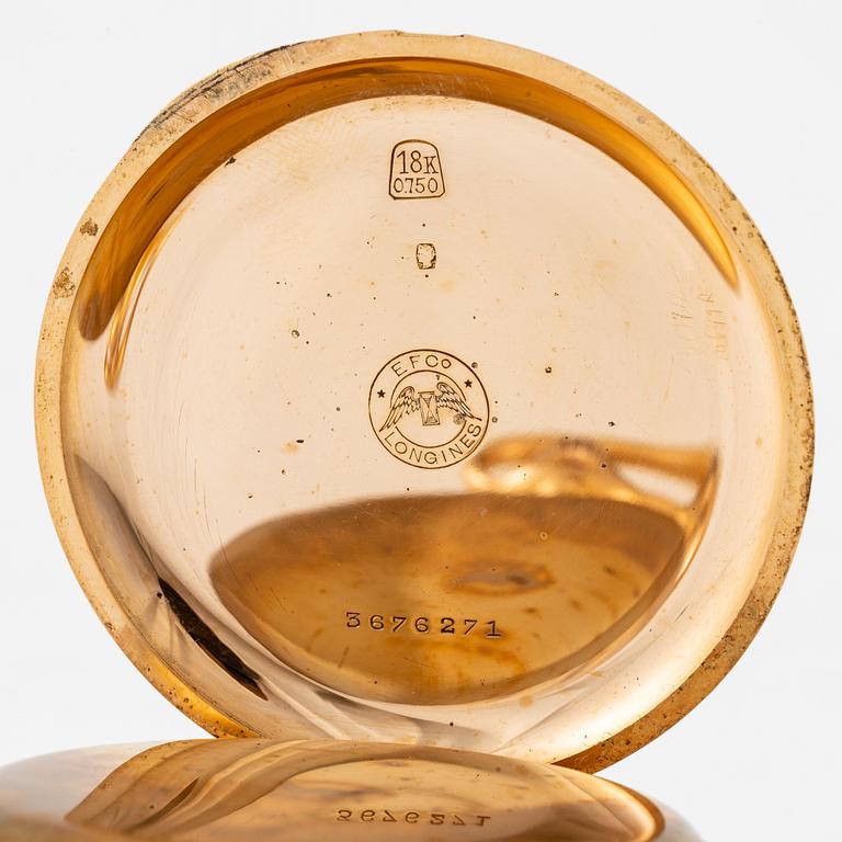 Longines, pocket watch, hunter, 52 mm.