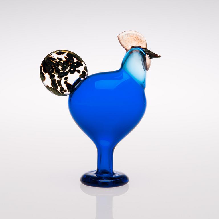 a glass bird, signed O. Toikka Nuutajärvi. Birds by Toikka 25th anniversary bird.