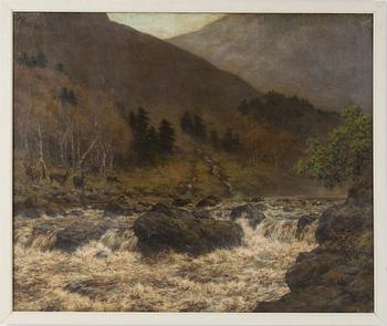 DIXON CLARK, oil on canvas, unsigned.