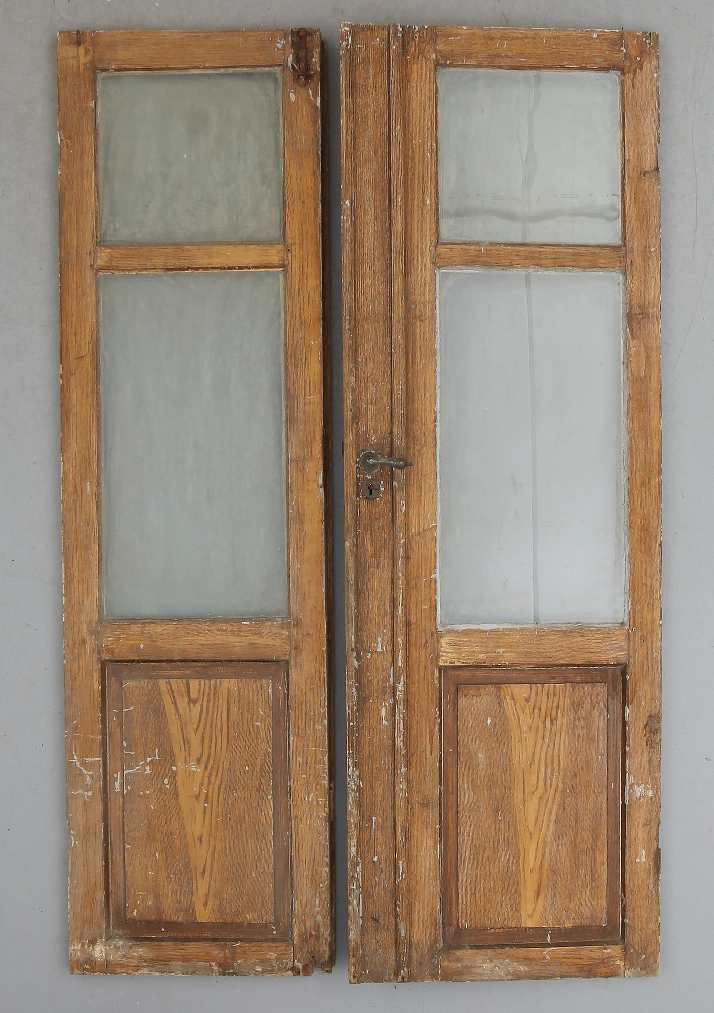 PARDÖRRAR, 1 par, 1800-/1900-tal.