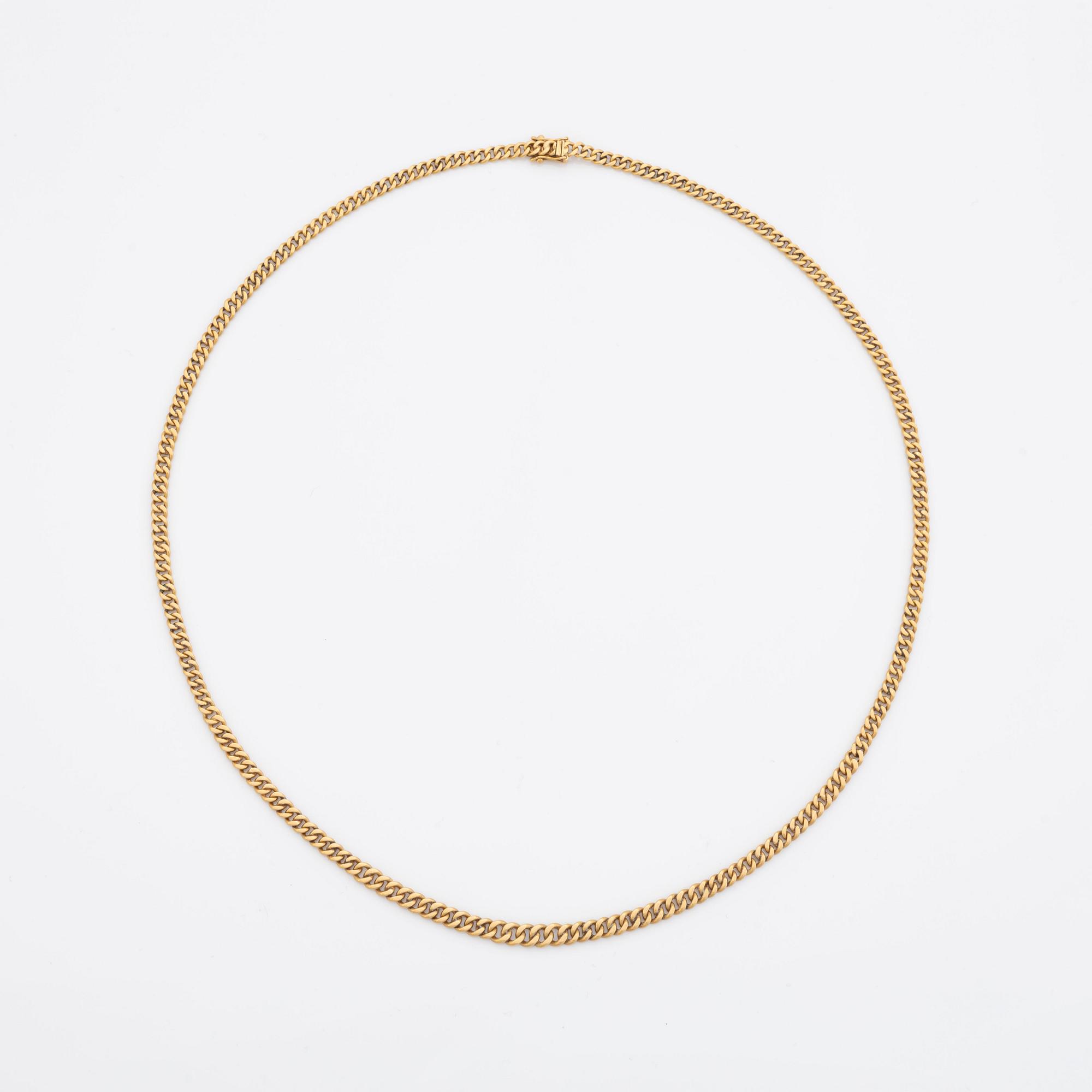 18K gold necklace.