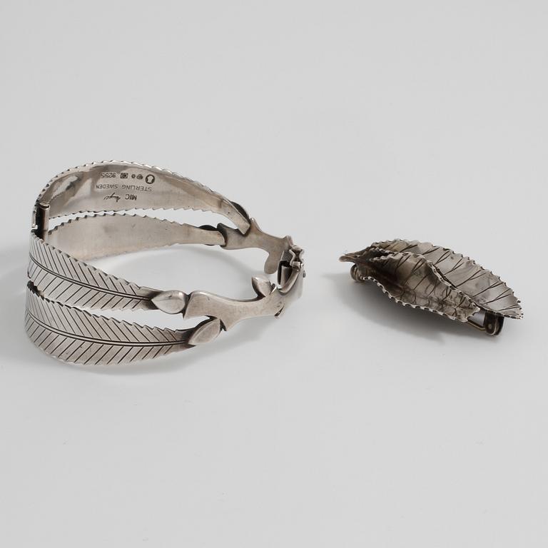 GERTRUD ENGEL, A Michelsen, Stockholm, 1953. a brooch and a bracelet.