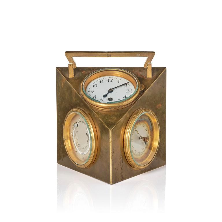 Reseur med barometer och termometer, Frankrike, 1900-talets början.