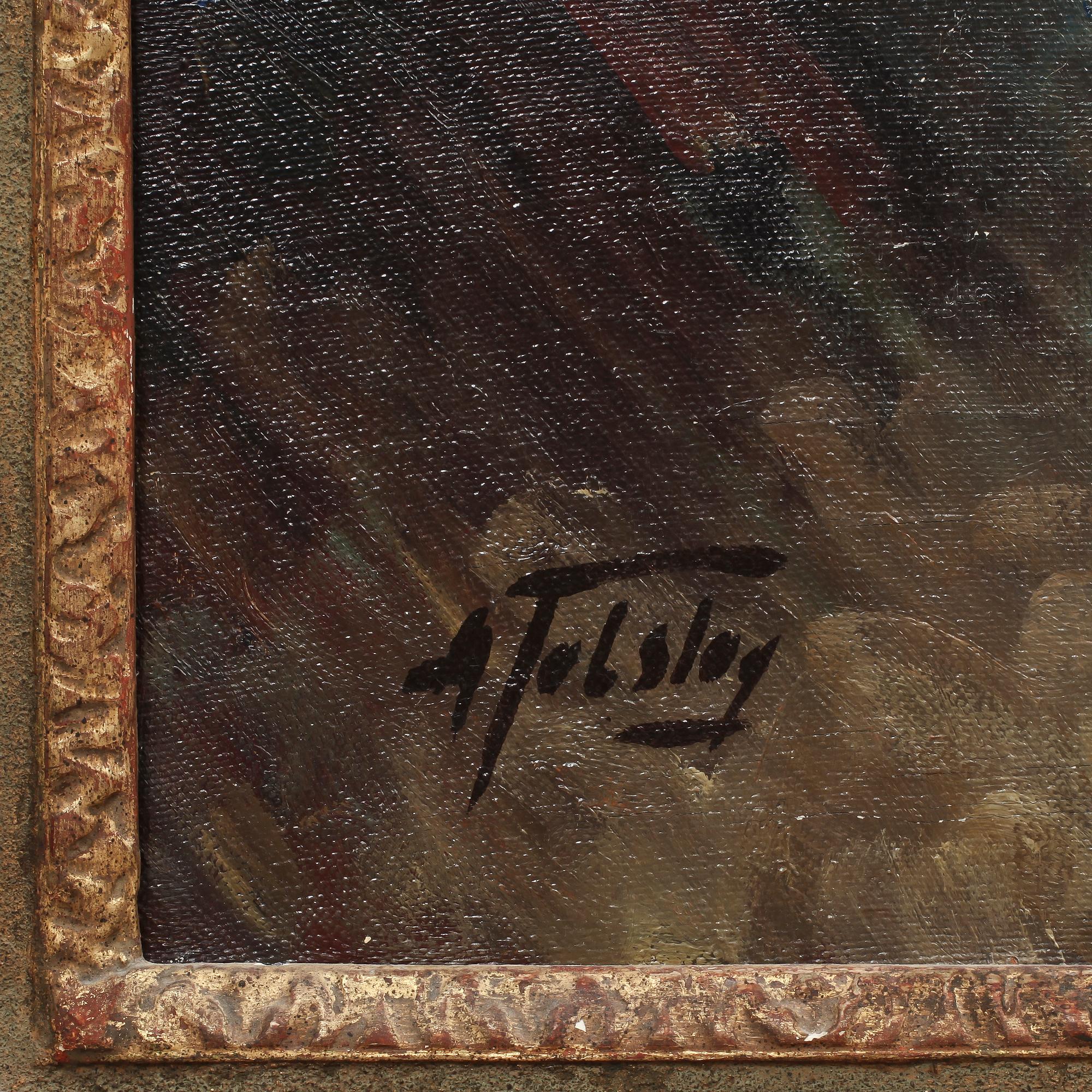 ALEXANDER TOLSTOY, olja på duk, sign.