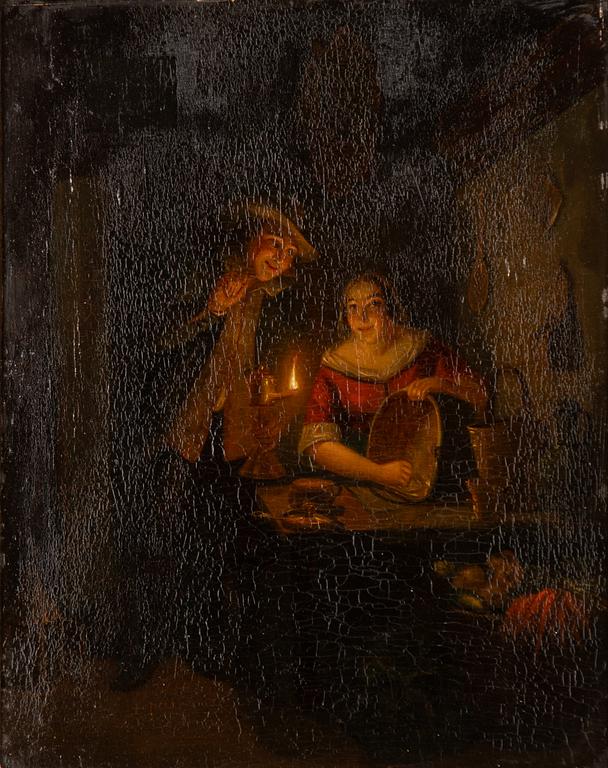 Alexander Lauréus, Attributed,  In the Light of the Wax Candle.