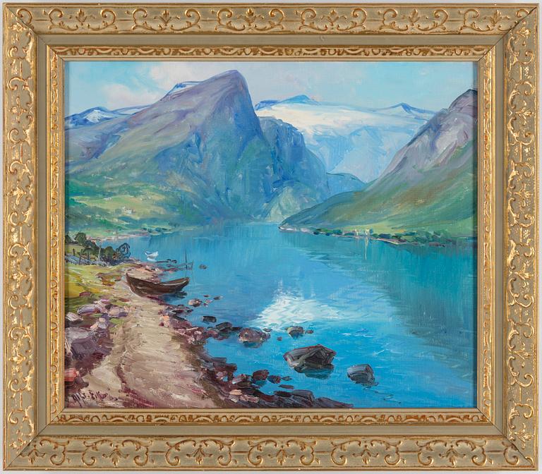 ALFRED EIKRI, oil on canvas, signed.