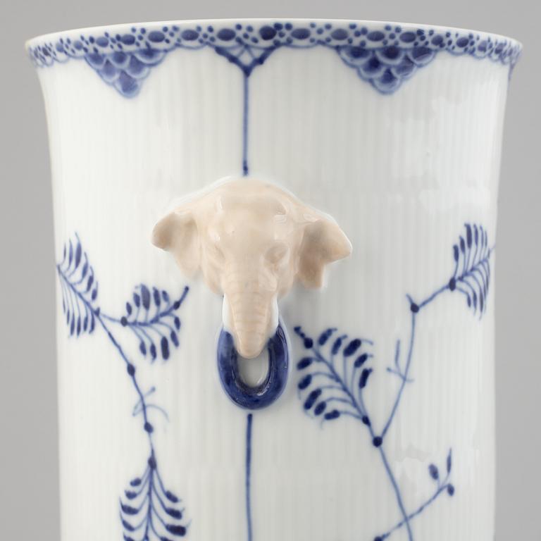 A 'Blue Fluted' porcelain vase / lampbase, Royal Copenhagen, model 448, 1898-1923.