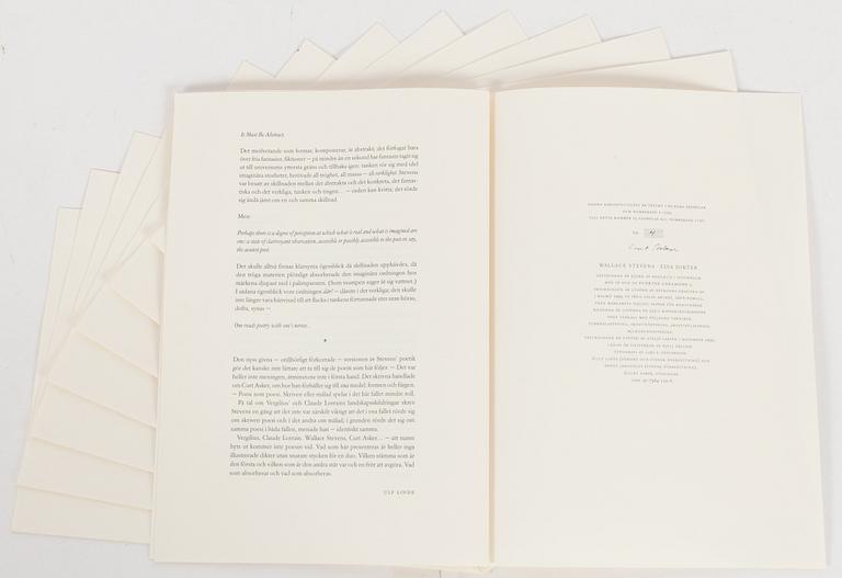 Curt Asker/Wallace Stevens "Elva dikter".