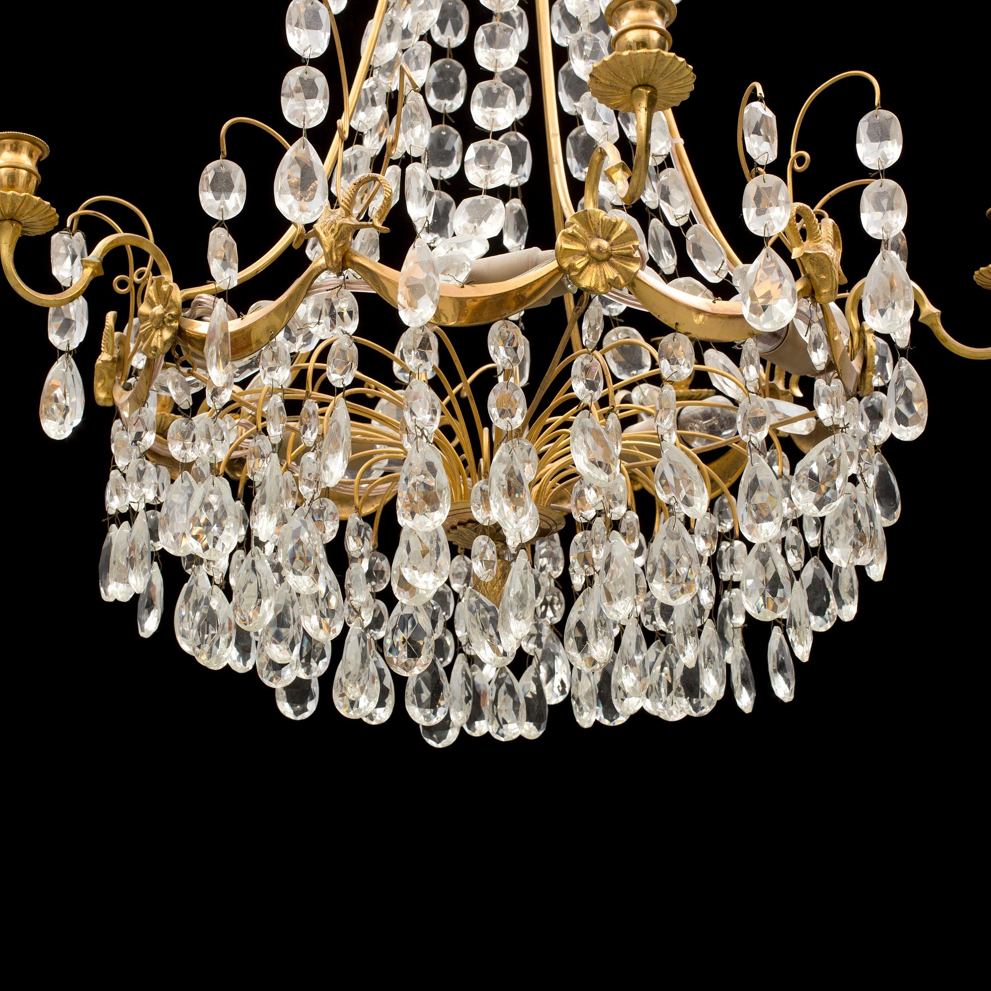 LJUSKRONA med prismor. 1900-talets första hälft .