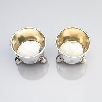 A pair of Swedish silver cups, Abraham Gentzen the younger, Landskrona 1796.