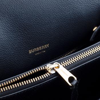 Burberry, a black leather 'Baby Title' handbag, 2019.