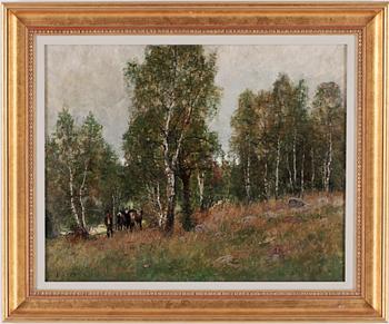 JOHAN KINDBORG, olja på duk. Signerad och daterad, 1882.