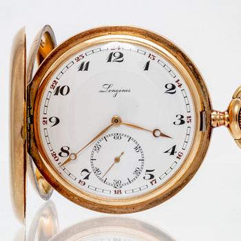 Longines, pocket watch, 50,5 mm, hunter.