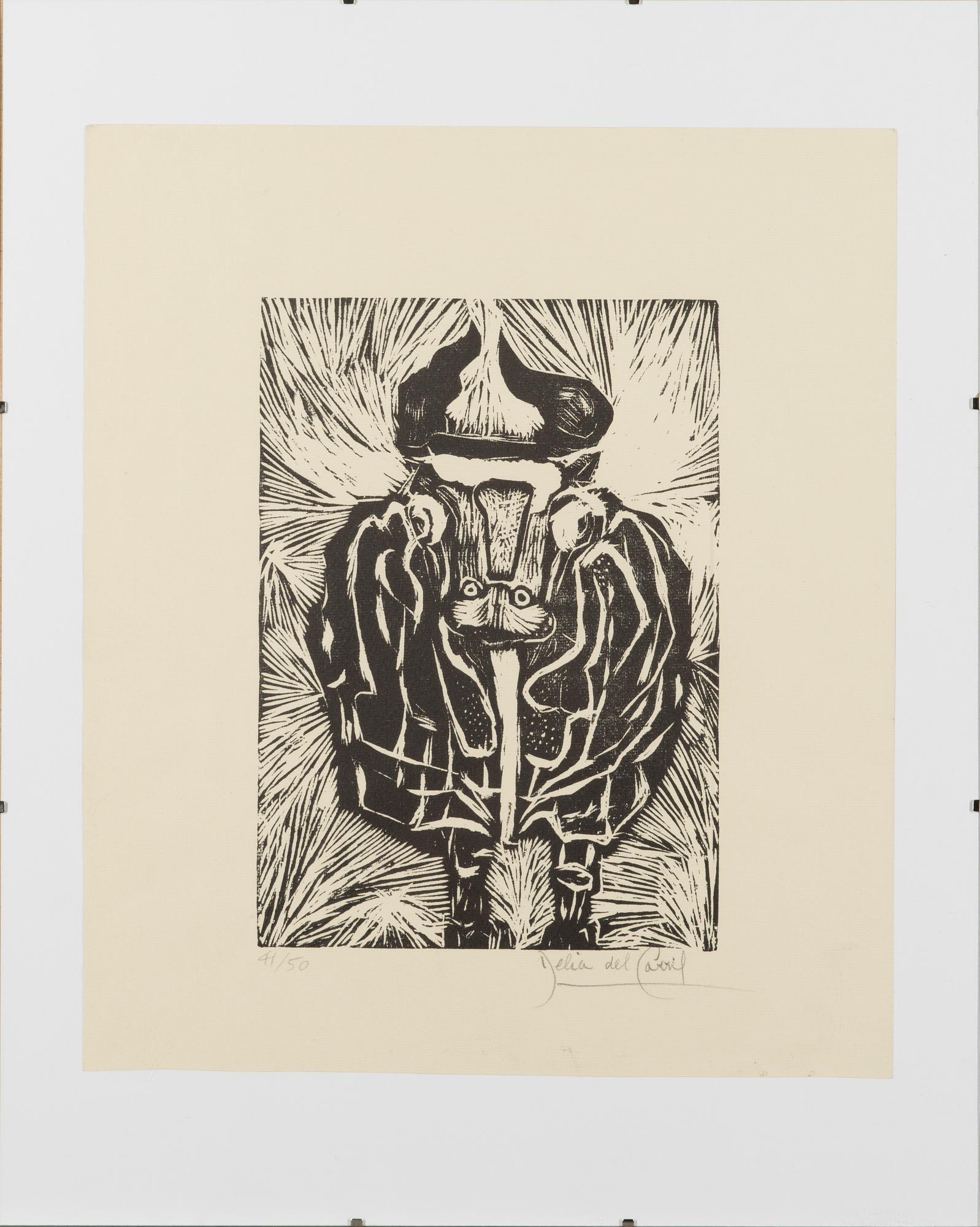 DELIA DEL CARRIL, woodcut 41/50, signed.