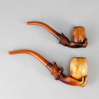 Two 19th century smoking pipes.