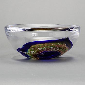 SKÅL, glas. Ann och Göran Wärff, Kosta, unik. 1970-tal.