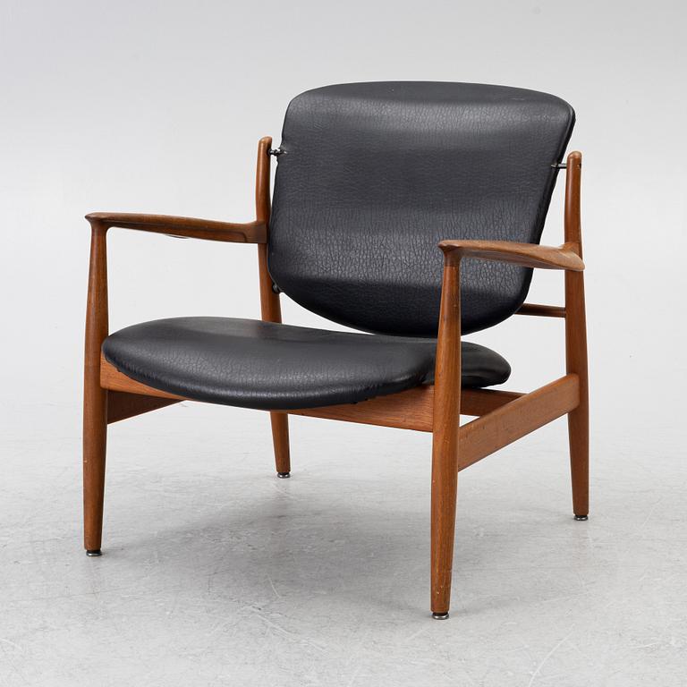 Finn Juhl, A 'FD 136' easy chair, France & Daverkosen, Denmark 1950s.