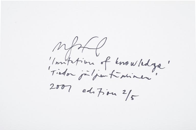 Miklos Gaàl, "IMITATION OF KNOWLEDGE".