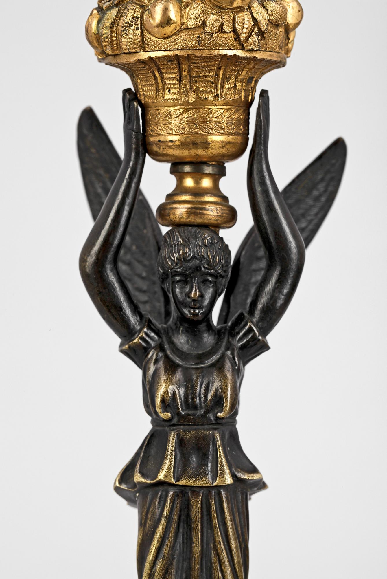 KANDELABRER, empirestil, Frankrike, 1800-talets andra hälft.