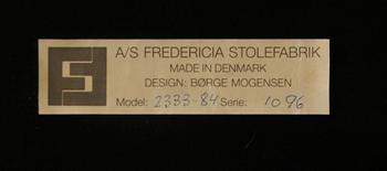 SOFFA, Börge Mogensen, Fredericia Stolefabrik, Danmark.