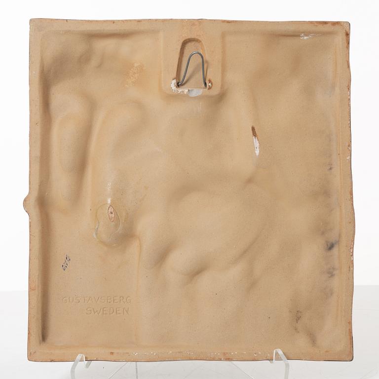 Lisa Larson, a 'Flora' wall plaque, Gustavsberg.