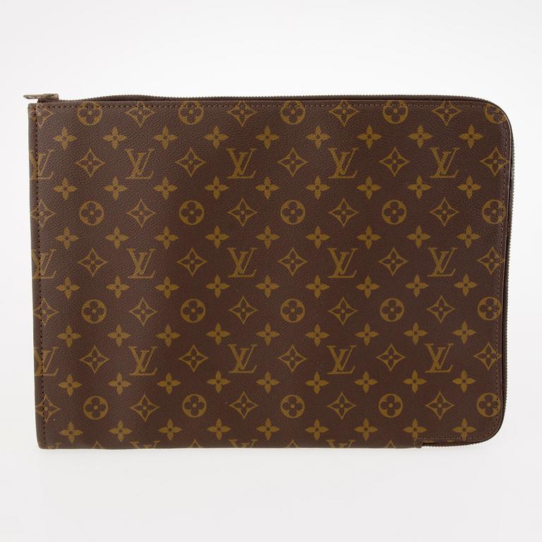 LOUIS VUITTON, "Port Documents Voyage" Portfölj samt Document Holder.