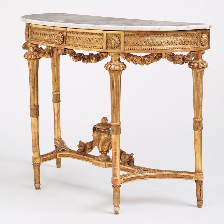 Konsolbord. Stockholmsarbete, sent 1700-tal, Gustavianskt.