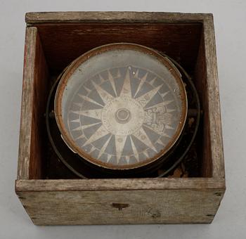 SKEPPSKOMPASS, P Wisborg, Ratcliffe-Cross, London, 1800-tal.