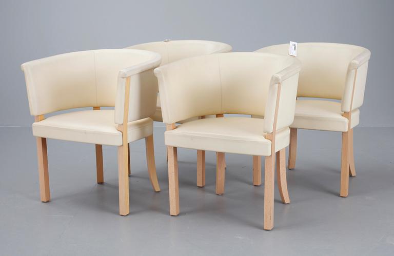 FÅTÖLJER, 4 st, "Riksdagen", design Åke Axelsson för Gärsnäs Möbler AB.
