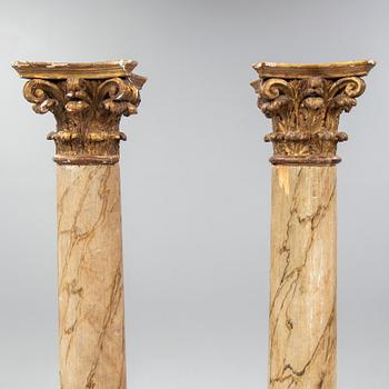 A pair of columns, circa 1900.