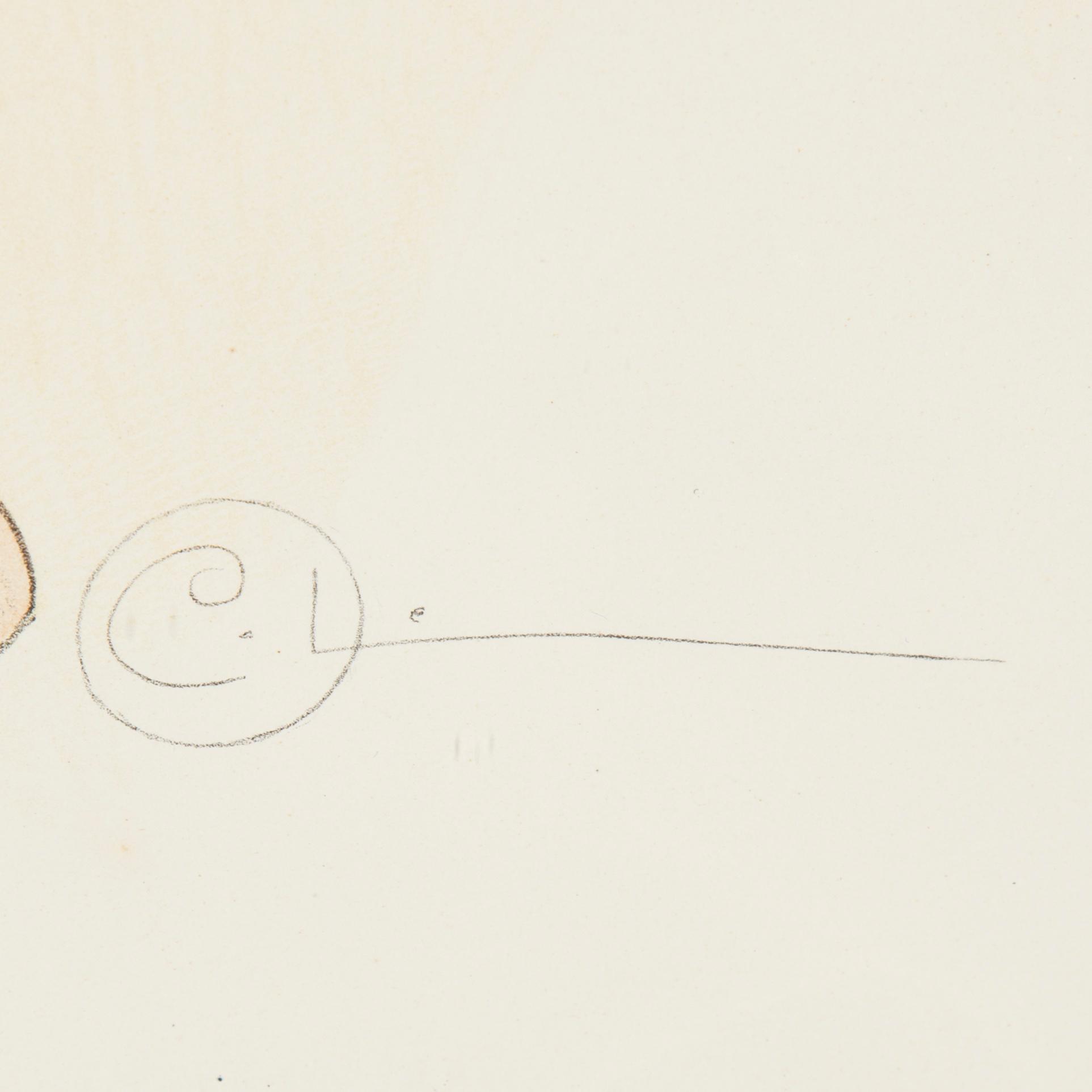 CARL LARSSON, färglitografi, tryckt signatur.