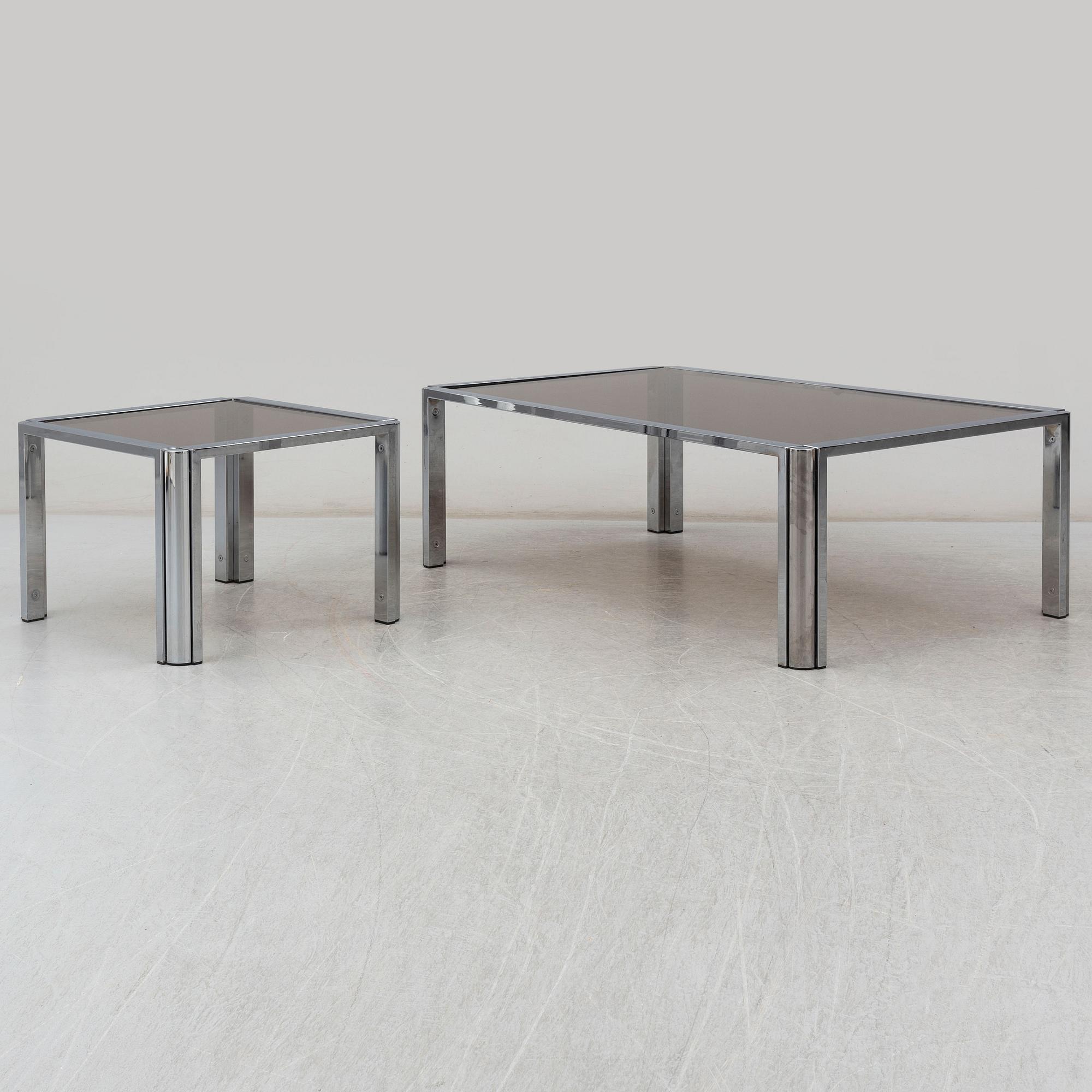 a coffee table and a side table from the late 20th century.