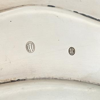 Four silver plates, assayer mark Christian F Heise, Copenhagen, Denmark 1916.