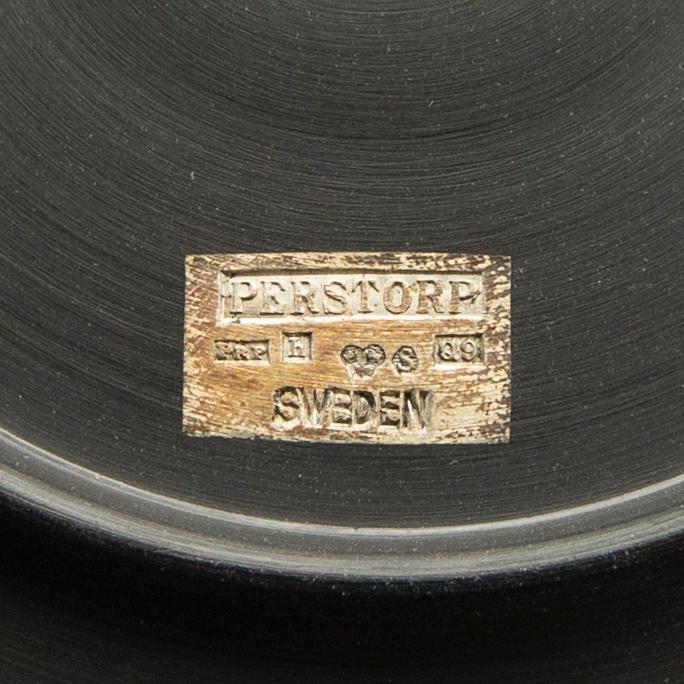 Fat, 6 pcs, Isolit with silver decoration, Perstorp, mid-20th century.