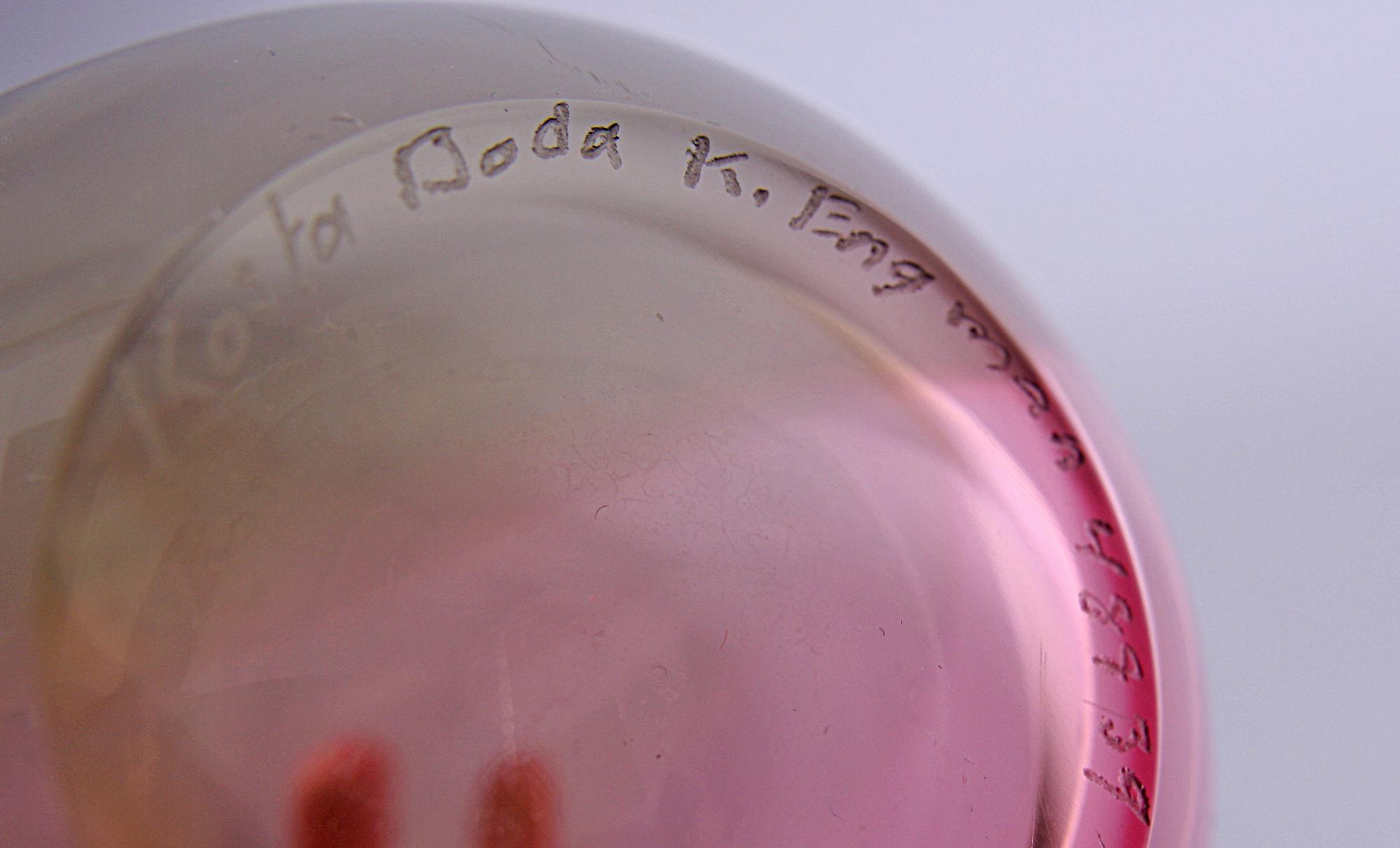 VASER, 2 st, glas, Kjell Engman, Kosta Boda samt Sven Palmqvist, Orrefors.