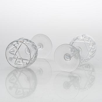 An 'Yrjö' crystal glassware set, 58 pieces, Riihimäen Lasi, Finland, latter half of the 20th century.