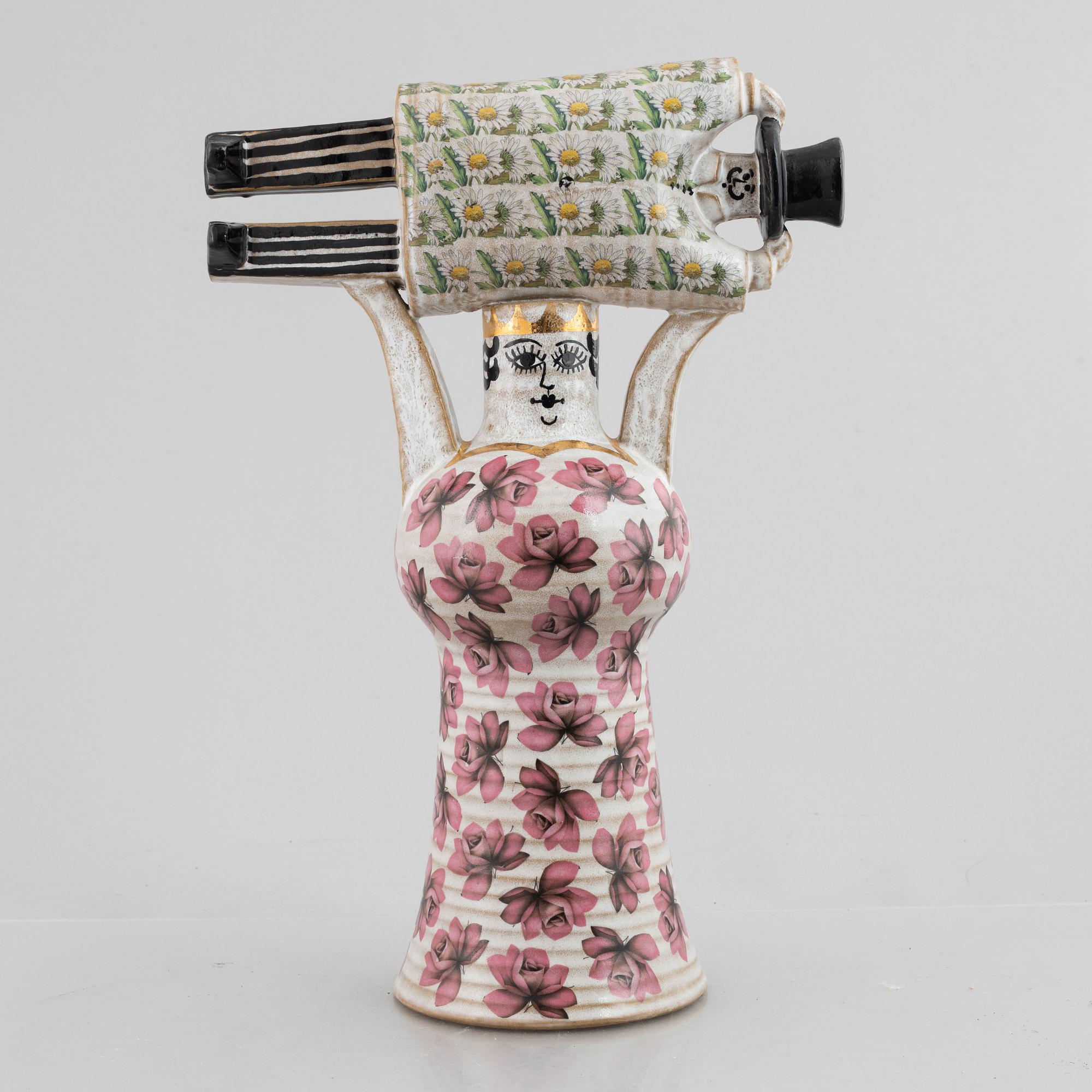 Lisa Larson, skulptur, stengods, "Samhällsdebatten", Gustavsberg 1969-71.