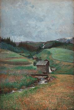 288. Anton Genberg, Summer landscape from Åre in the north of Sweden.