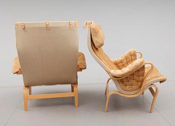 FÅTÖLJER, 1 par, "Pernilla", Bruno Mathsson, DUX, 1900-talets andra hälft.