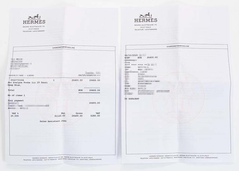 Hermès, an 'Evelyne III 29' bag, 2020.