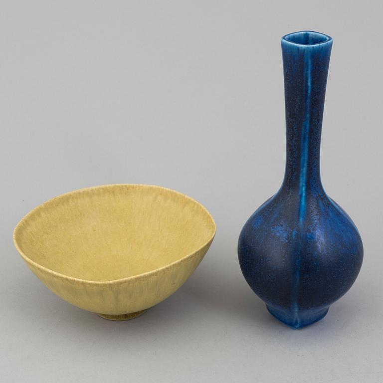BERNDT FRIBERG vase and bowl for Gustavsberg studio.