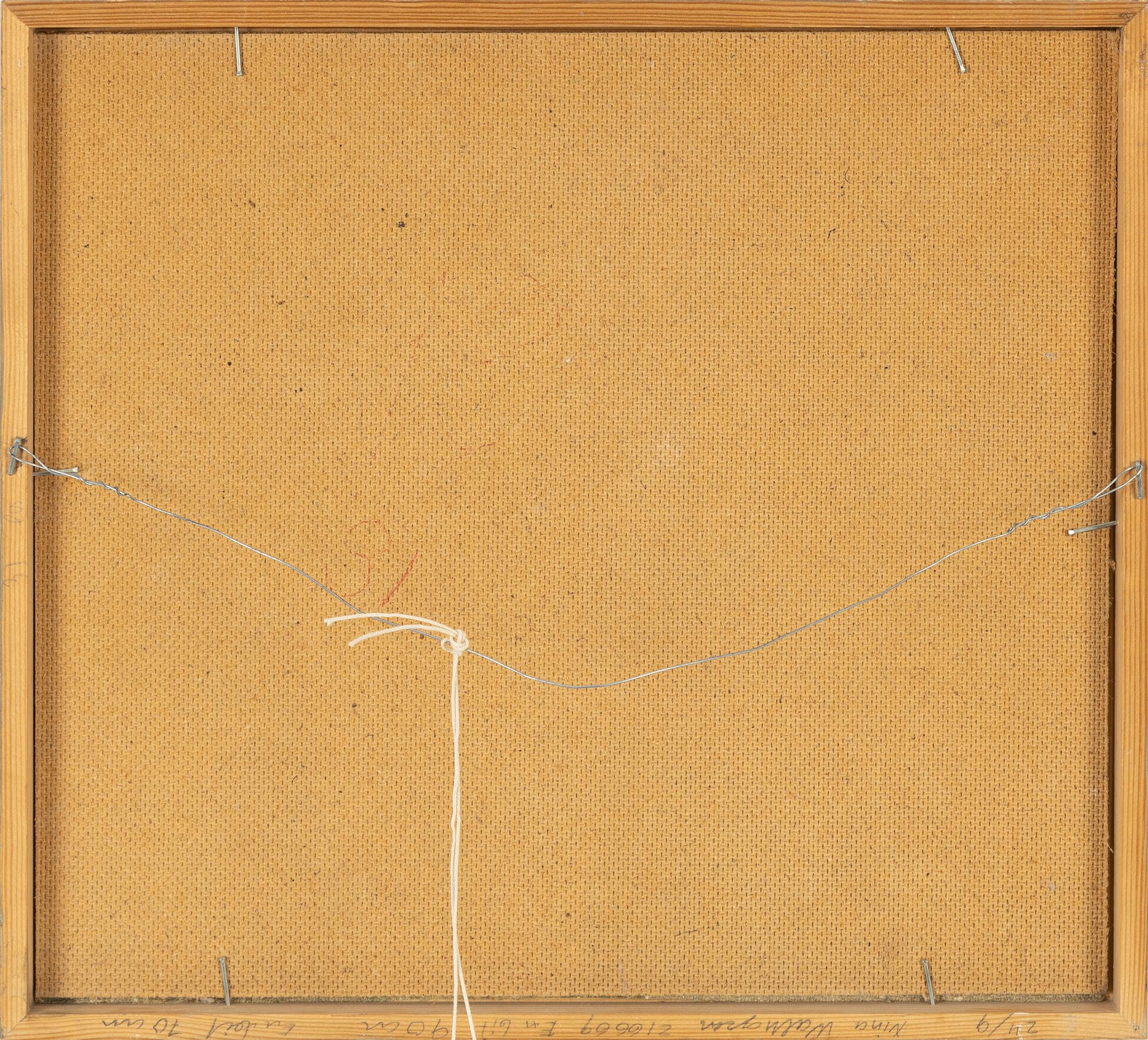 Vera Frisén, oil on canvas/panel, signed.