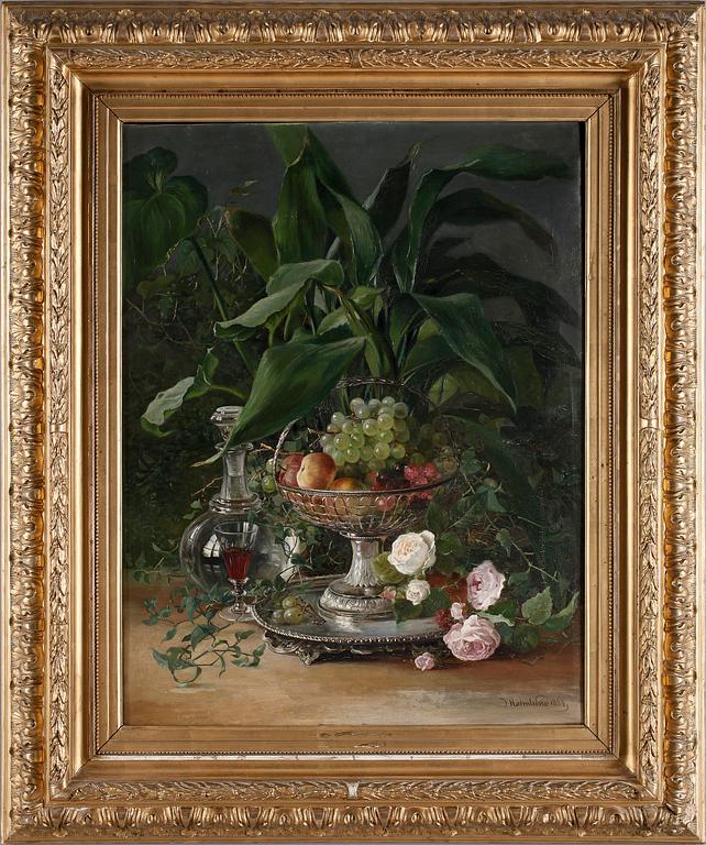 JOSEFINA HOLMLUND, olja på duk, signerad och daterad 1881.