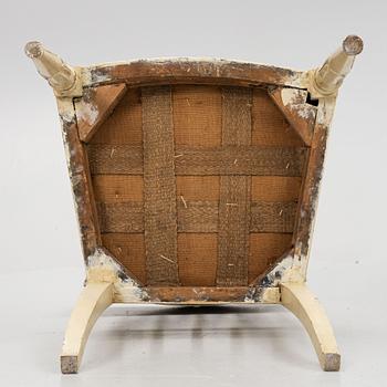 A set of six late Gustavian chairs, Stockholm, late 18th century.