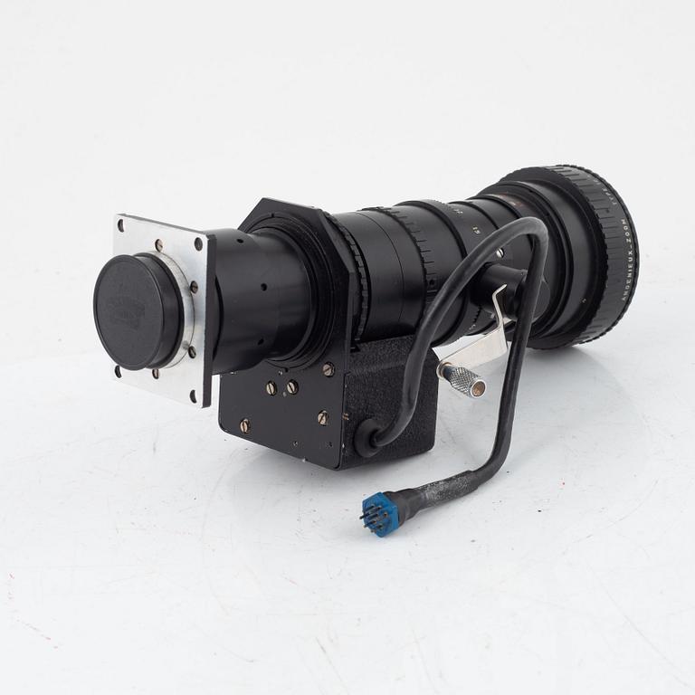 Angenieux objektiv och Nikon MD-2, motor, 1900-talets andra hälft.
