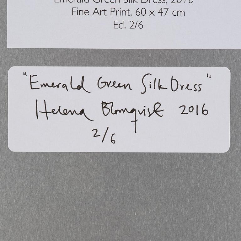Helena Blomqvist, "Emerald Green Silk Dress", 2016.