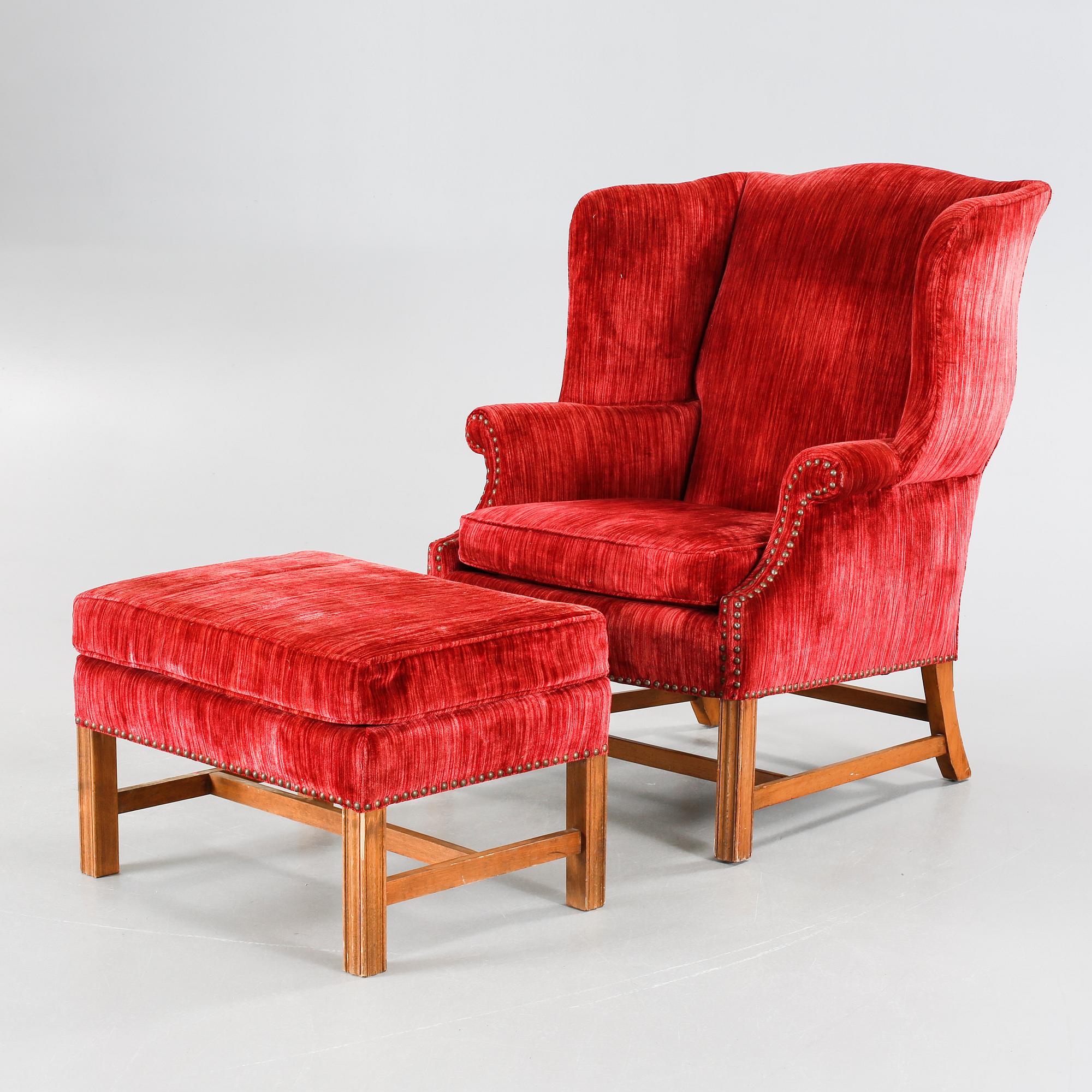 An armchair with a footrest, second half of the 20th century.