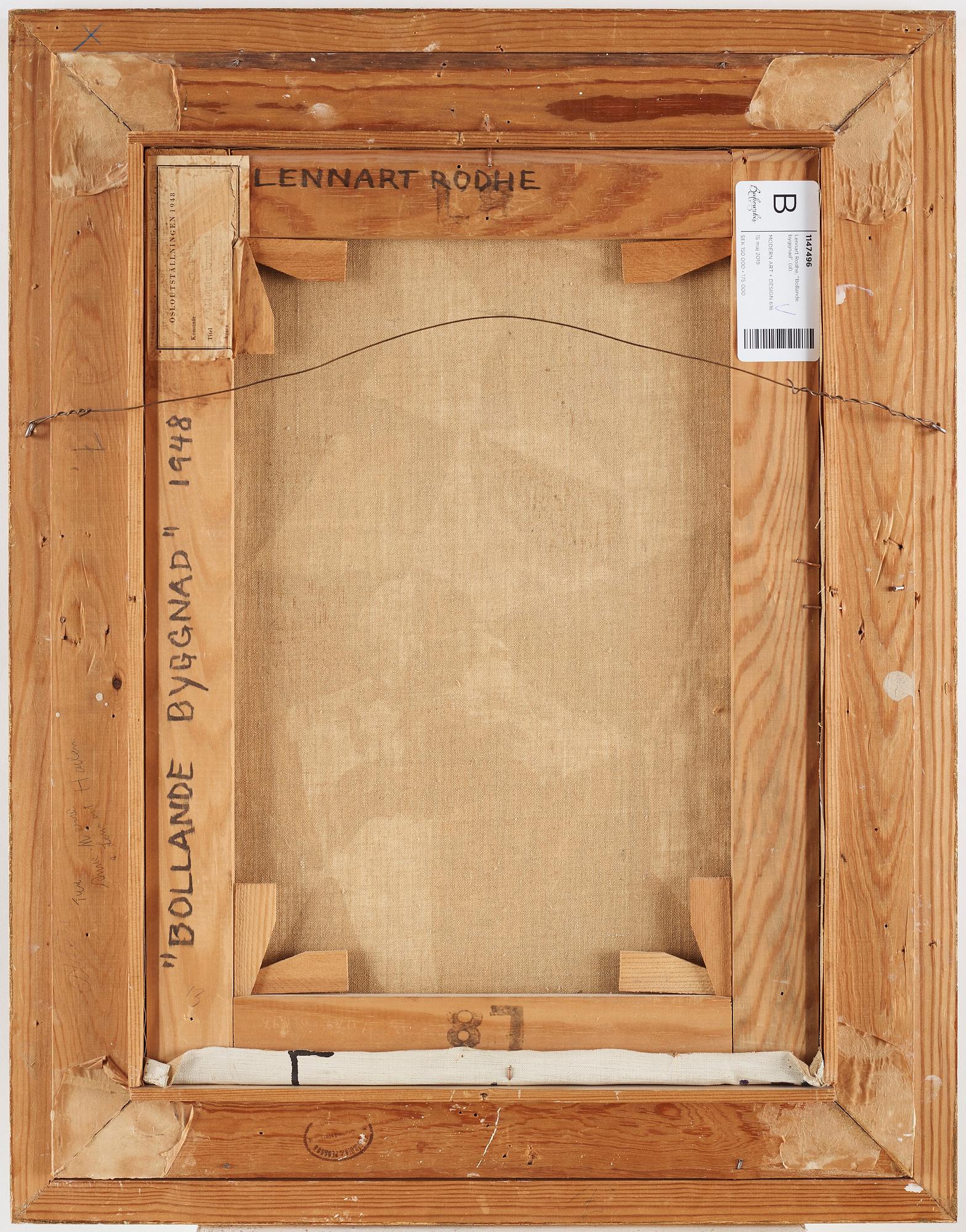 Lennart Rodhe, "Bollande byggnad".
